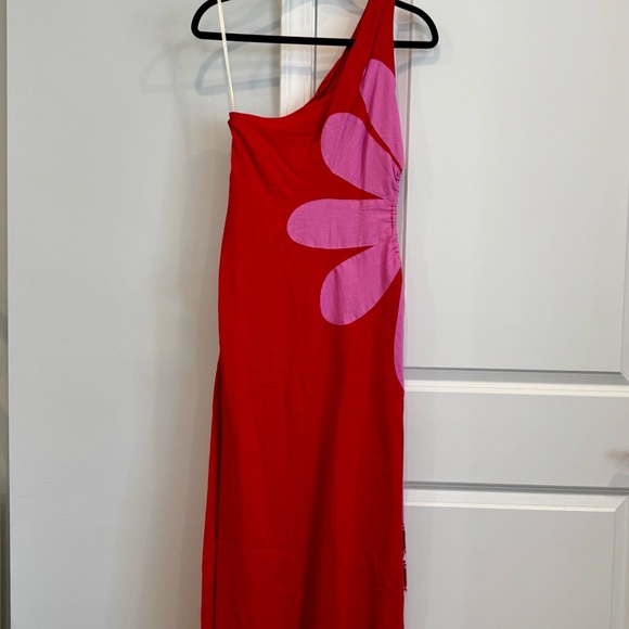 Farm Rio One-Shoulder Cutout Flower Dress - Picture 5 of 8